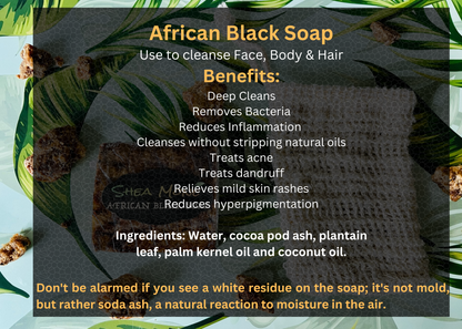 African Black Soap with Exfoliating Soap Saver